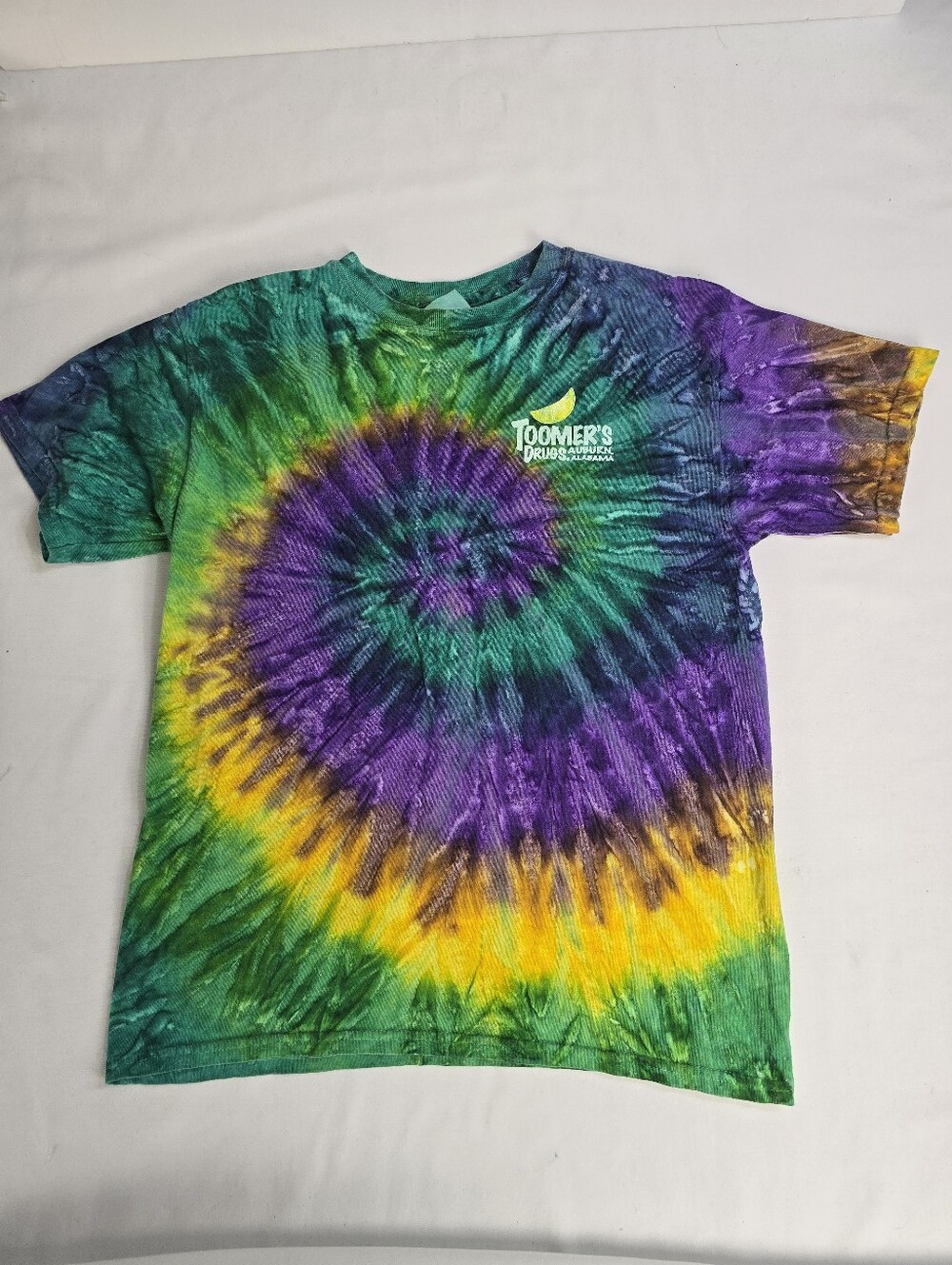 Auburn Tigers Toomer's Drugs Lemonade Tie Dyed Tshirt L